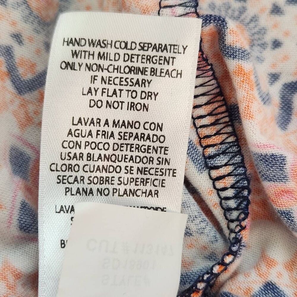Kut from the Kloth Blue and Orange Boho Maxi Dress Size 12 Patchwork Boho Dress - Picture 9 of 10